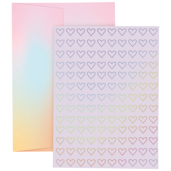 Grusskarten-Set „Kayla“ | lila/regenbogen