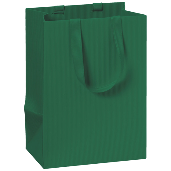 Geschenktasche One Colour | 10×14×8 cm, 250 g/m², dunkelgrün