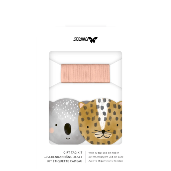 Geschenkanhänger-Set „Buba“ | braun/grau