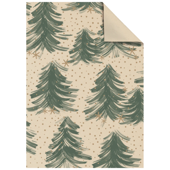 Geschenkpapier-Bogen „Inverno“ | 50×70 cm, 70 g/m², hellbraun