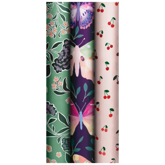 Papier cadeau « Nature Beauty » | 70 cm × 1,5 m, 76 g/m², assortiment