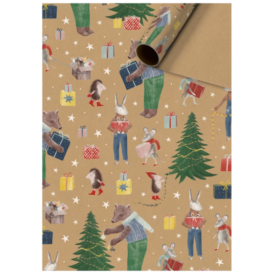 Geschenkpapier „Melin“ | 70 cm × 2 m, braun