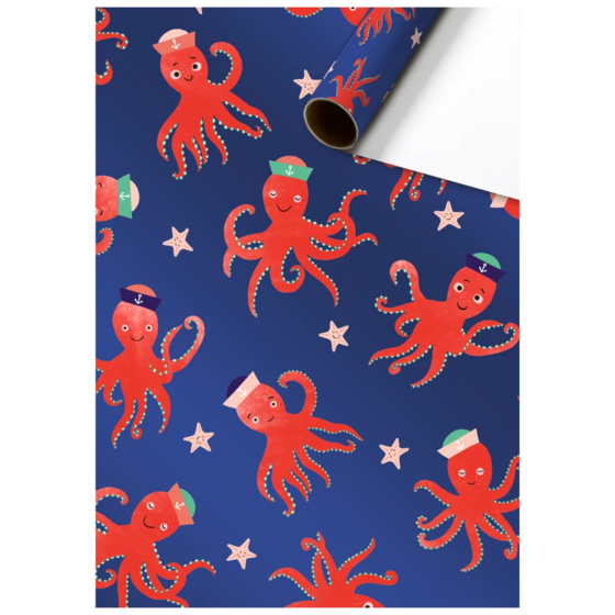 Geschenkpapier „Toffy“ | 70 cm × 1,5 m, 76 g/m², dunkelblau