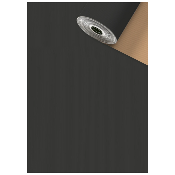 Geschenkpapier Sécaré-Rolle „Uni Duplo“ | 30 cm × 250 m, 70 g/m², schwarz/gold