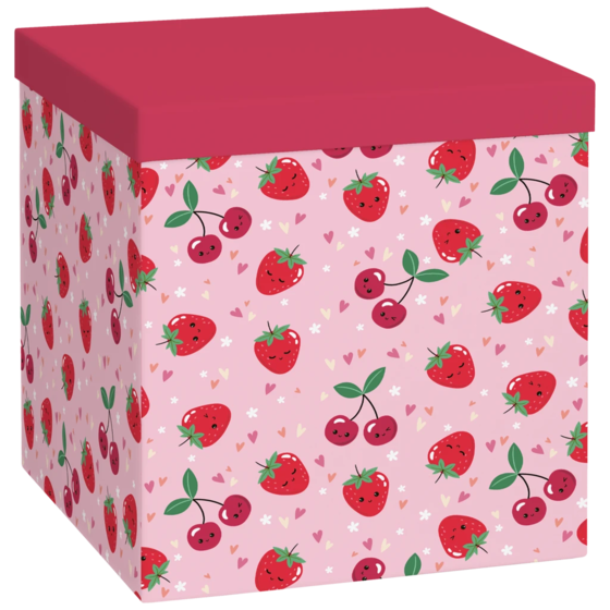 Geschenkbox „Yumi“ | 23×24×23 cm, 120 g/m², rosa