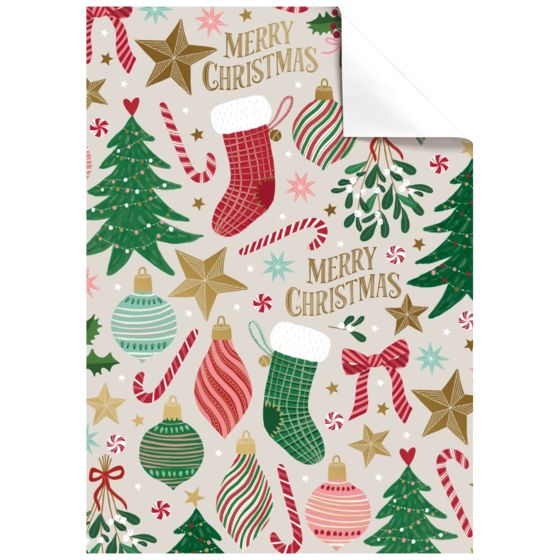 Geschenkpapier-Bogen „Charlize“ | 100×70 cm, 80 g/m², beige