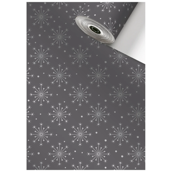 Geschenkpapier Sécaré-Rolle „Nieve“ | 70 cm × 100 m, 76 g/m², dunkelgrau