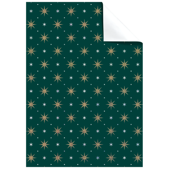 Feuille de papier cadeau « Zidonia » | 100×70 cm, 76 g/m², vert