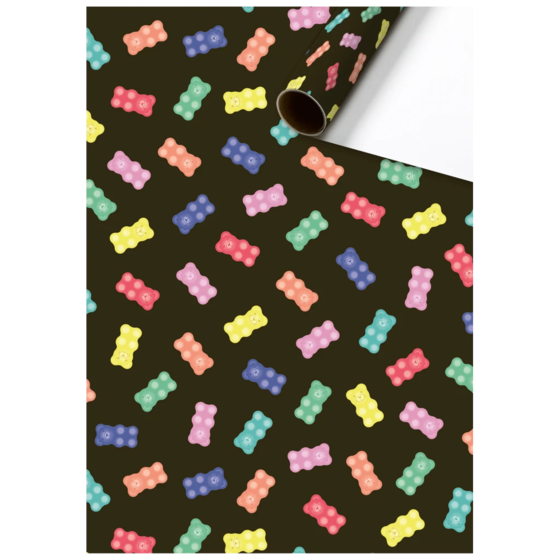 Geschenkpapier „Baia“ | 70 cm × 2 m, 80 g/m², schwarz