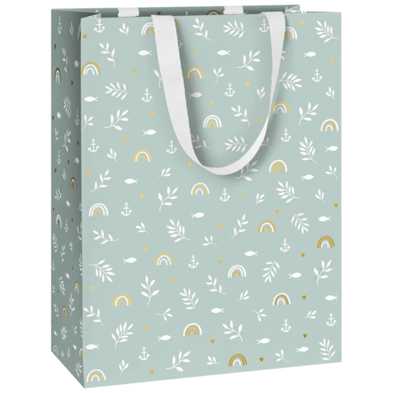 Geschenktasche „Seasta blau hell“ | 23×30×13 cm, 230 g/m², hellblau