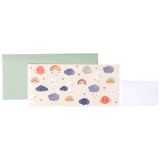 Geschenkkarte „Hiroko“ | beige/mint