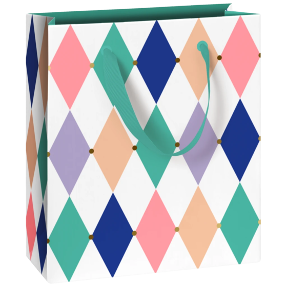 Geschenktasche „Giada“ | 18×21×8 cm, 250 g/m², mehrfarbig