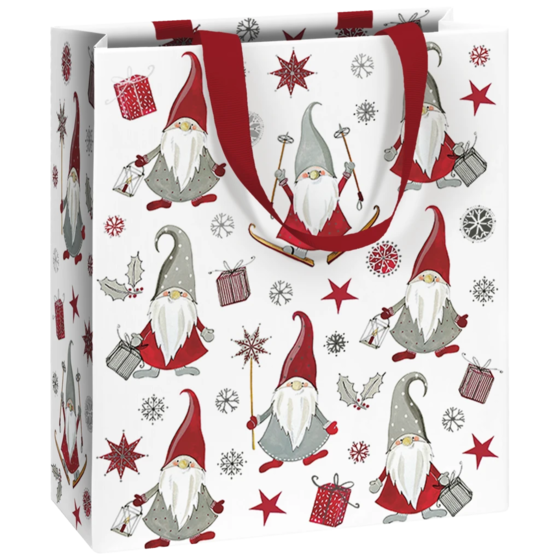 Pochette cadeau « Nisse » | 18×21×8 cm, 250 g/m², blanc