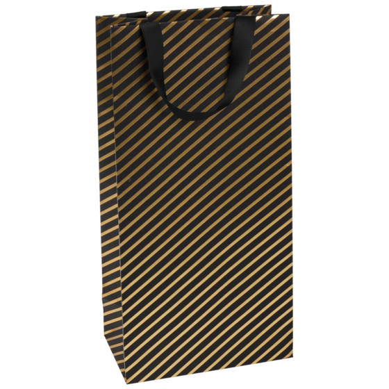 Geschenktasche „Stryge“ | 18×36×10,5 cm, 250 g/m², schwarz