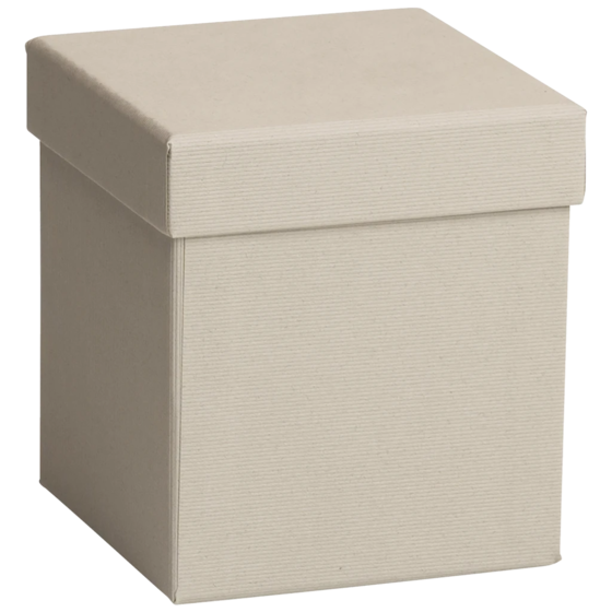 Geschenkbox One Colour | 11×11×12 cm, hellgrau