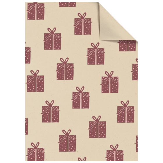 Geschenkpapier-Bogen „Leano“ | 50×70 cm, 70 g/m², hellbraun