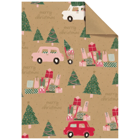 Geschenkpapier-Bogen „Anette“ | 50×70 cm, 76 g/m², braun