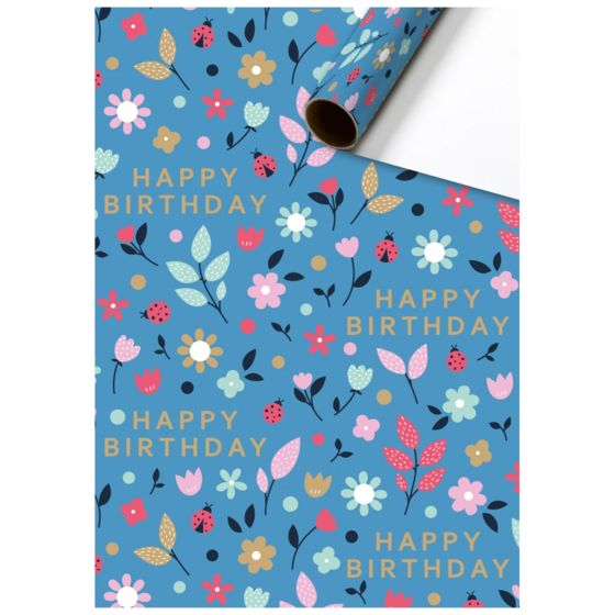 Geschenkpapier „Benice“ | 70 cm × 2 m, 80 g/m², blau