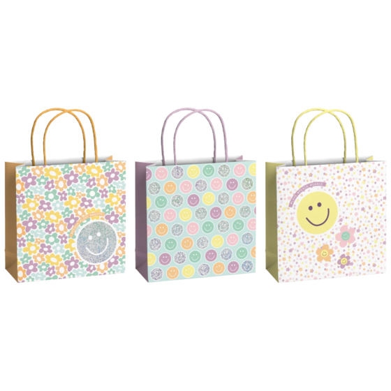 Geschenktaschen-Set „Nea“ | 20×20×8 cm, 200 g/m², mehrfarbig, pastell