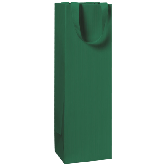 Flaschentasche One Colour | 11×36×10,5 cm, 250 g/m², dunkelgrün