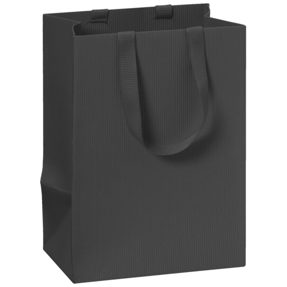Geschenktasche One Colour | 10×14×8 cm, 250 g/m², schwarz