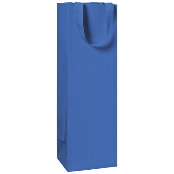 Flaschentasche One Colour | 11×36×10,5 cm, 250 g/m², dunkelblau