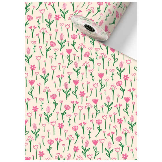 Geschenkpapier Sécaré-Rolle „Primavera“ | 50 cm × 150 m, 80 g/m², beige