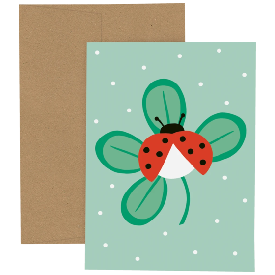 Grusskarten-Set „Adela“ | mint/hellbraun
