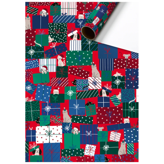 Geschenkpapier „Taly“ | 70 cm × 1,5 m, 76 g/m², rot