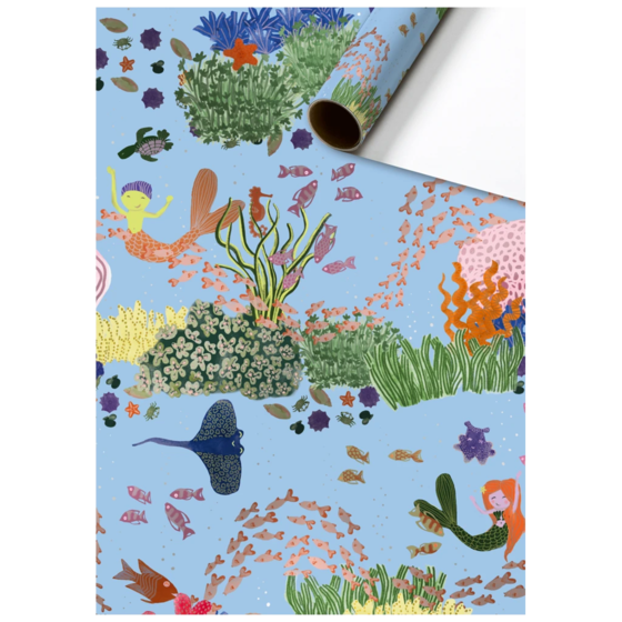 Geschenkpapier „Kairi“ | 70 cm × 1,5 m, 76 g/m², hellblau
