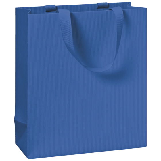 Gift Bag One Colour | 18×21×8 cm, 250 gsm, blue