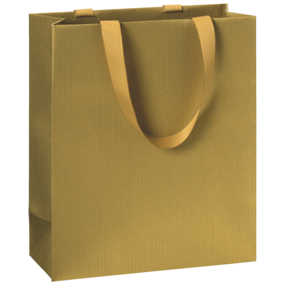Gift Bag One Colour | 18×21×8 cm, 250 gsm, gold
