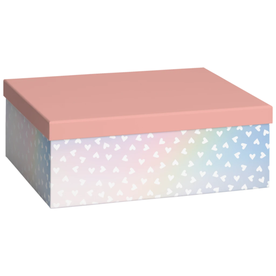 Geschenkbox „Kayla“ | 24×12×33 cm, apricot/regenbogen