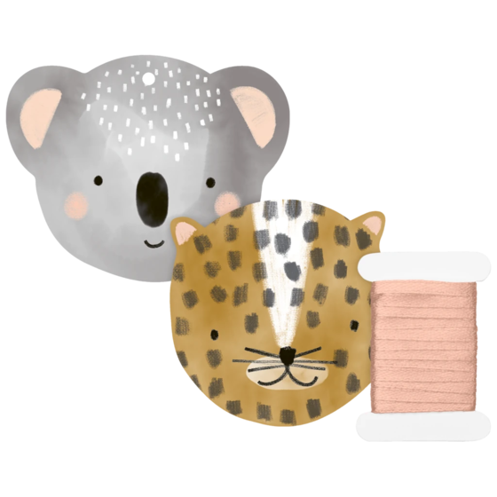 Geschenkanhänger-Set „Buba“ | braun/grau