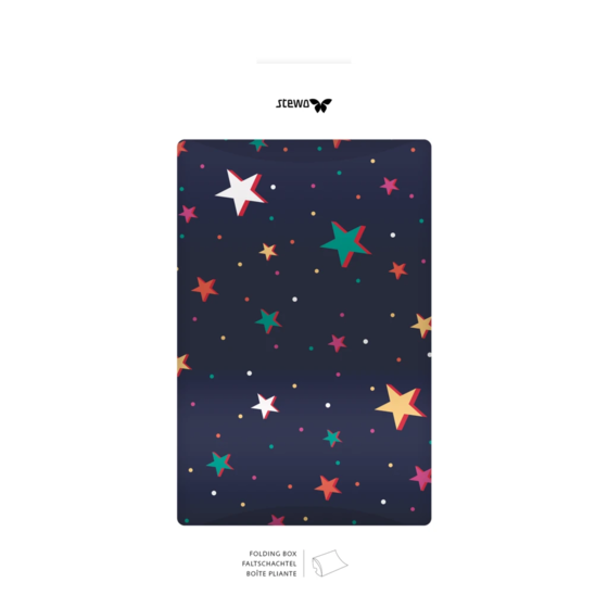 Boîtes pliantes « Starlett » | 16×4×19,5 cm, 210 g/m², bleu foncé, 3 pièce(s)