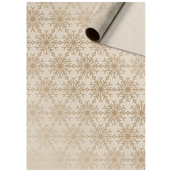 Geschenkpapier „Isobel“ | 70 cm × 2 m, beige/gold