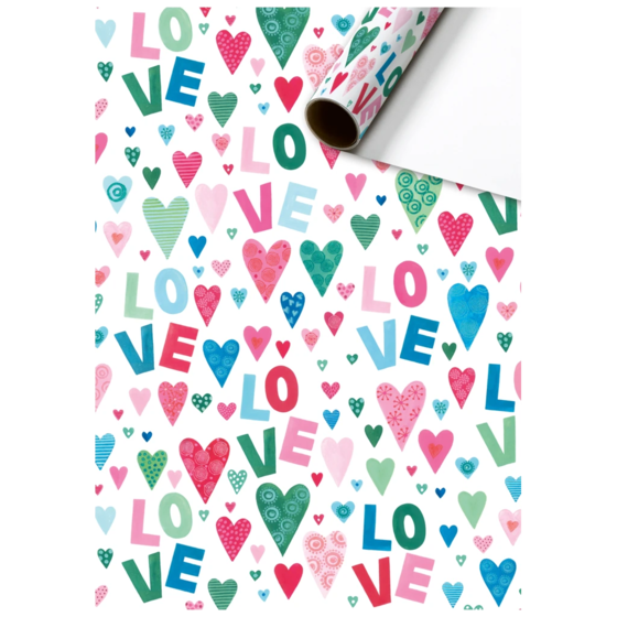 Papier cadeau « Hanni » | 70 cm × 2 m, 80 g/m², blanc