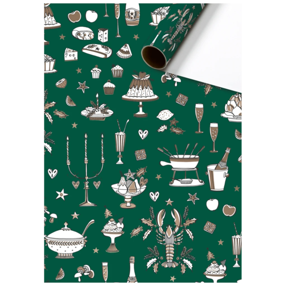 Geschenkpapier „Giayo“ | 70 cm × 2 m, 80 g/m², dunkelgrün