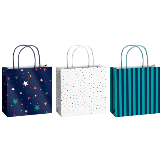 Gift Bag Set “Starlett” | 20×20×8 cm, 200 gsm, variegated, 3 piece(s)
