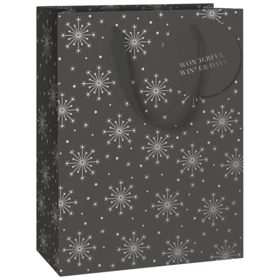 Geschenktasche „Nieve“ | 23×30×13 cm, 250 g/m², dunkelgrau