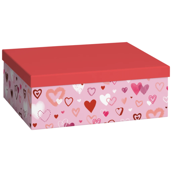 Geschenkbox „Amaia“ | 24×12×33 cm, 120 g/m², rosa/rot