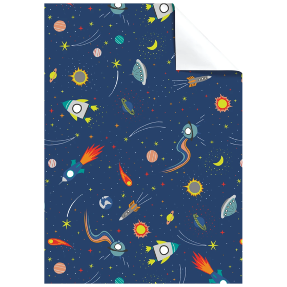 Geschenkpapier-Bogen „Cornelius“ | 50×70 cm, 80 g/m², dunkelblau