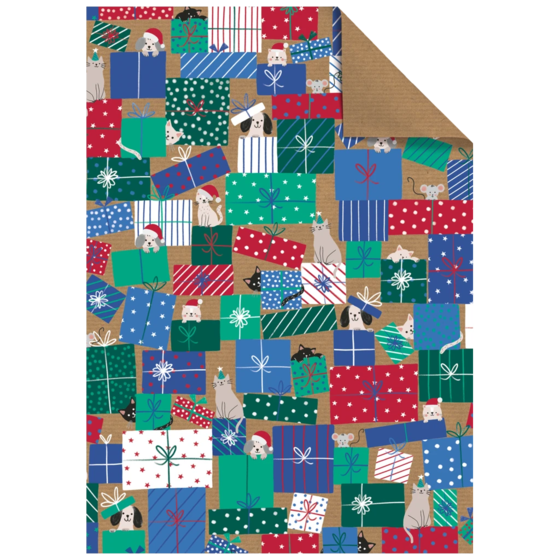 Geschenkpapier-Bogen „Taly“ | 100×70 cm, 60 g/m², dunkelblau