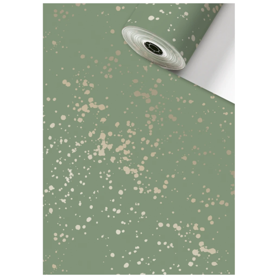 Geschenkpapier Sécaré-Rolle „Sprenkel“ | 50 cm × 100 m, 76 g/m², salbei