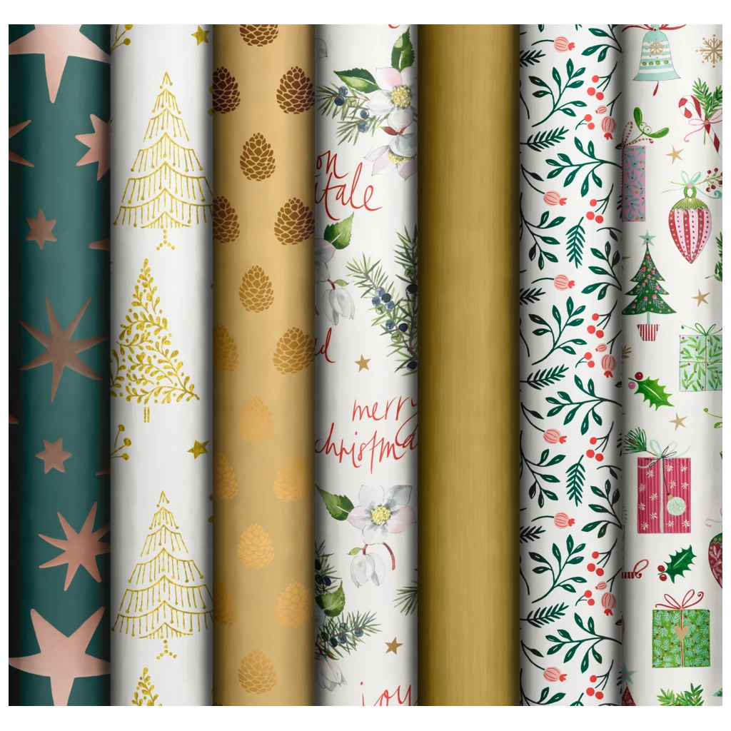 Geschenkpapier „Basic Christmas Traditional“ | 70 cm × 2 m, sortiert, 2