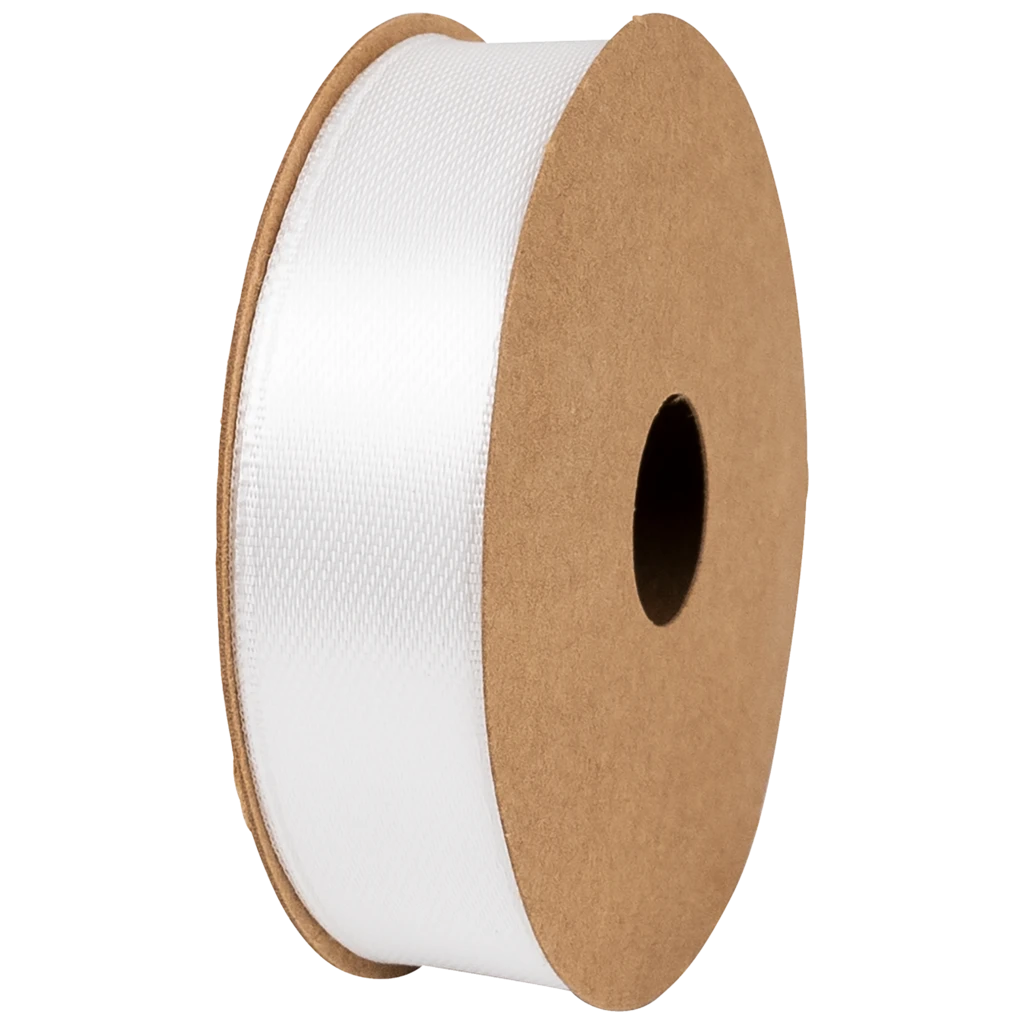 Rubans cadeaux | satin polyester, 15 mm × 4 m, blanc