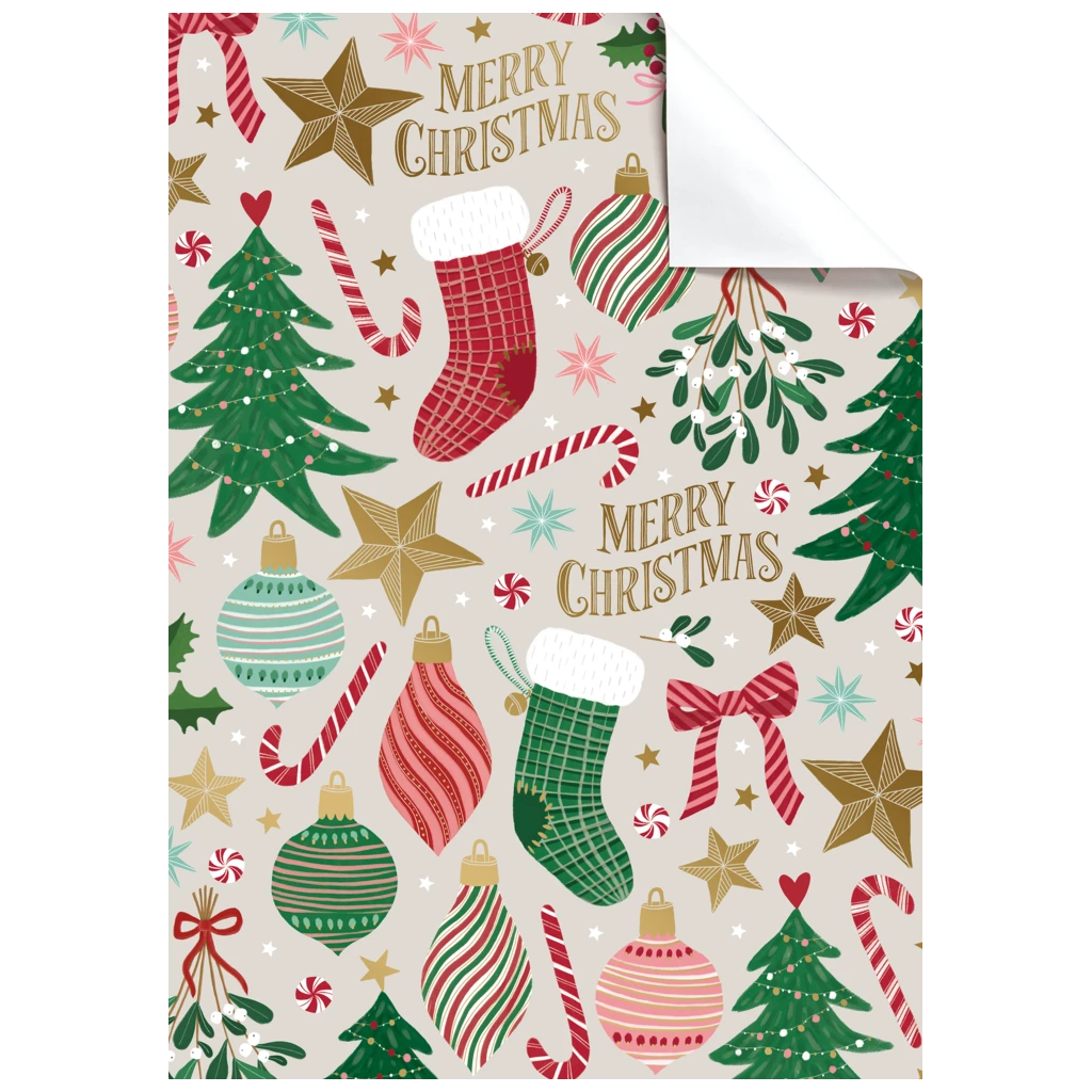 Geschenkpapier-Bogen „Charlize“ | 50×70 cm, 80 g/m², beige