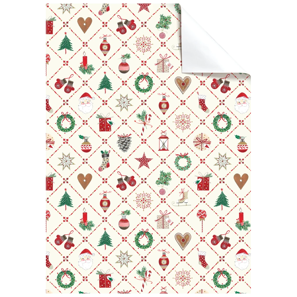 Geschenkpapier-Bogen „Kirsten“ | 50×70 cm, 80 g/m², beige