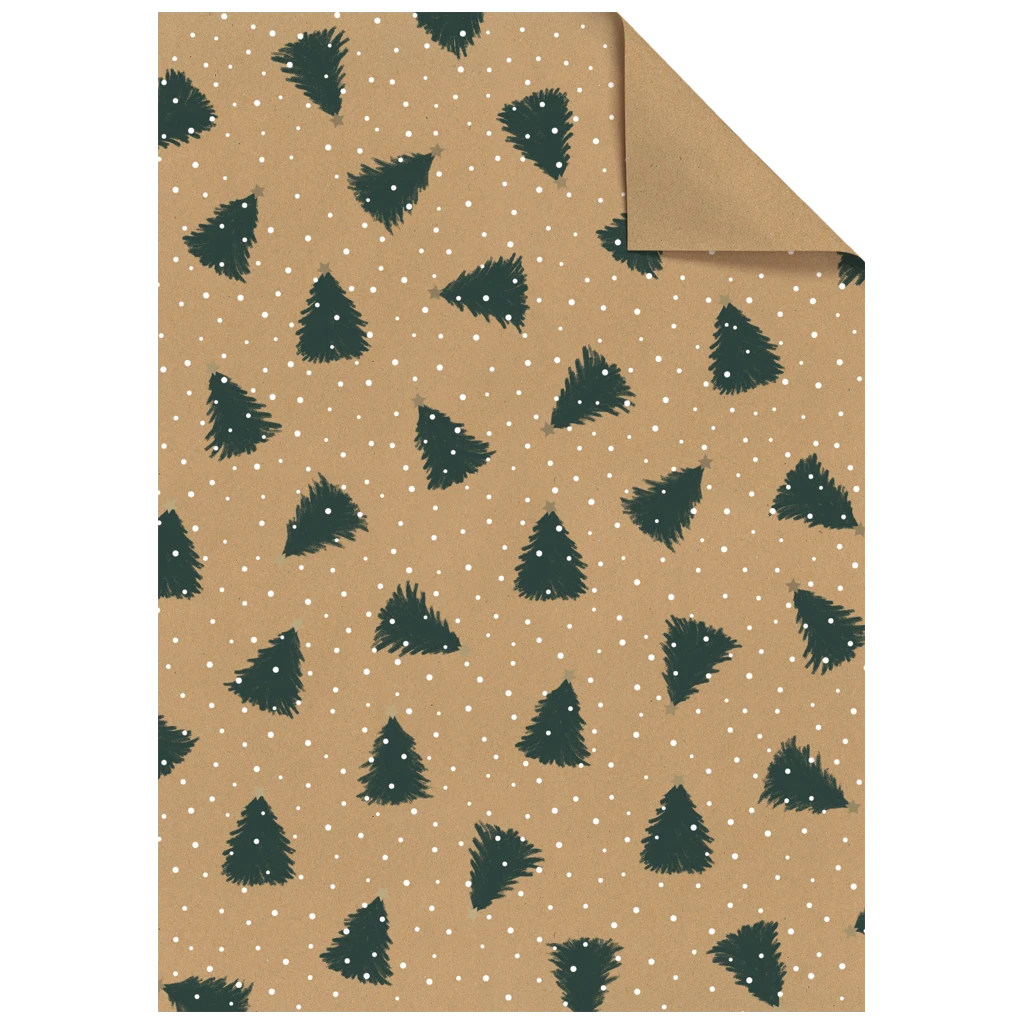 Geschenkpapier-Bogen „Kian“ | 50×70 cm, 76 g/m², braun
