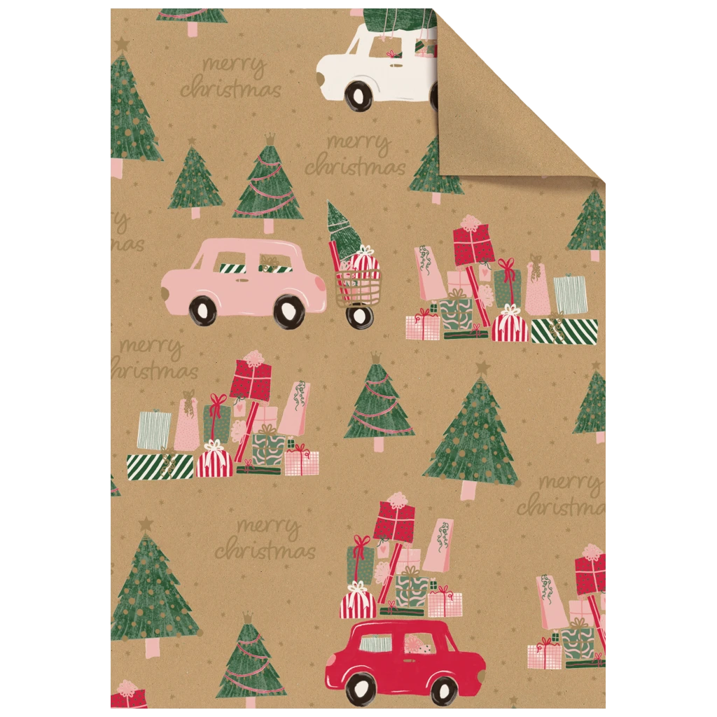 Geschenkpapier-Bogen „Anette“ | 50×70 cm, 76 g/m², braun